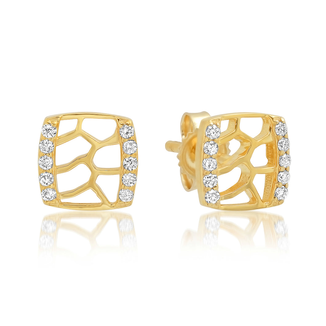 Cushion Square Studs